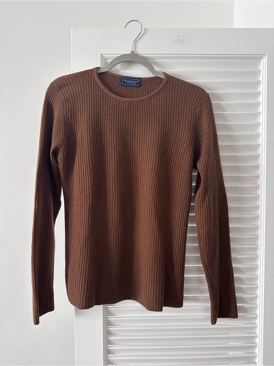 Charter Club Sweaters - Vintage Charter Club Cashmere Ribbed Sweater — Brown, Small
